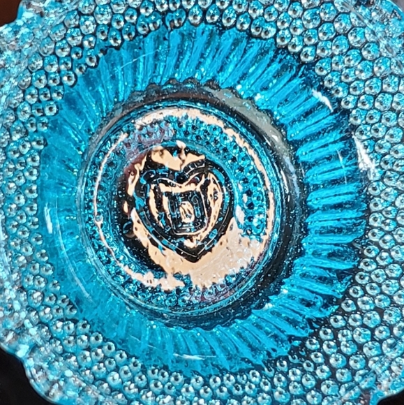 Vntg Degenhart ⭐️Star and Dewdrop💧 Aqua Salt Cellar - Picture 7 of 10